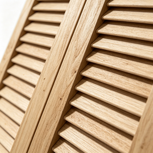 Persianas de Madera Blancas de Estilo Tradicional, Operación Manual, Cubierta para Ventanas de Hogar u Oficina, Forma Rectangular, Superficie Pintada - Product Image 4