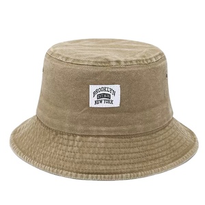 Chapeau Bob en Coton Lavé Style Vintage avec Broderie Patch Motif Brooklyn New York pour Usage Extérieur - Product Image 4