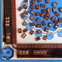 Tuiles de Mahjong Marron Foncé Chocolat, Motif Champignon Botanique Dragon, Collection de Jeu de Mahjong Américain Premium pour Joueurs Amateurs