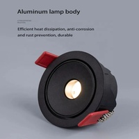 Plafonniers LED modernes 3W, 5W et 7W, downlights ultra-minces, angle de faisceau réglable, projecteurs anti-éblouissement, blanc/noir