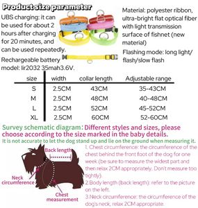 YOELLEN <span class=keywords><strong>Collar</strong></span> de advertencia luminoso Led de nailon con pantalla de carga duradera para exteriores, <span class=keywords><strong>Collar</strong></span> seguro para caminar para perros - Product Image 6