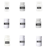 Échantillons gratuits Emballage personnalisé vide Médecine blanche saine Bouteille de capsule de pilules vitaminées en plastique HDPE