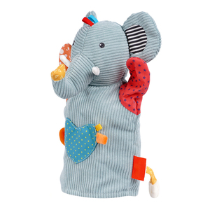 Marioneta de Mano de Elefante de Dibujos Animados, Juguete de Peluche al por Mayor para Niños Pequeños, Juego de Roles con Sonido de Campana, Juegos Divertidos para la Familia - Product Image 1