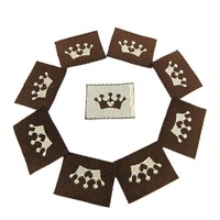 Étiquettes de col tissées haute densité Joyeux Noël, étiquettes de marque festives pour vêtements de Noël, bandes de tissu pour pulls