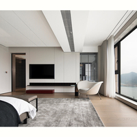 Meubles de chambre d'hôtel de luxe européens sur mesure avec bois massif et tissu pour villa, penthouse, hôtels durables 3-5 étoiles