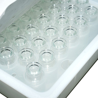 Cartucho de Vidrio Farmacéutico LINUO, Cartucho de Vidrio Borosilicato RTU de 3 ml con Tapón de Goma y Tapas Plateadas
