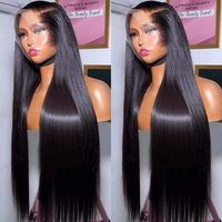Parrucche di capelli umani vergini non trattati da 40 pollici, 100% con cuticole allineate, con pizzo HD, liscio, senza colla, frontale in pizzo, stile vietnamita e brasiliano