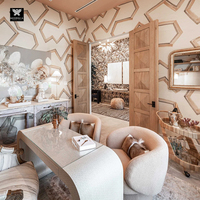 Portes intérieures en bois de style français pour maisons, design en forme de pain, porte à battants avec kit de quincaillerie pour cuisine, chambre et salon