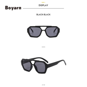 Boyarn Factory, venta al por mayor, gafas de personalidad Retro de <span class=keywords><strong>San</strong></span> Valentín, gafas de puente doble, gafas de sol clásicas con montura grande - Product Image 5