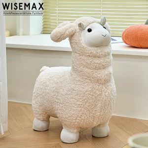 WISEMAX MEUBLES Meubles modernes pour chambre d'enfant Poupée de mouton de dessin animé créatif Jouet en peluche pour enfants Tabouret en peluche Chaise Cadeau pour enfants - Product Image 5