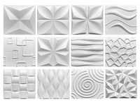 Panneau PVC carré 3D 50x50 personnalisable en couleur, vente en gros d'usine, installation facile pour la maison