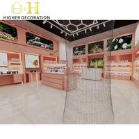 Meuble de présentation rotatif pour maquillage, collection de cosmétiques chic et contemporaine, vitrine de présentation de maquillage