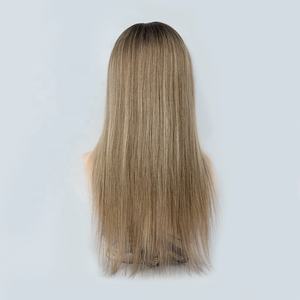 Peluca de Cabello Humano con Frente de Encaje HD 13x4, Color Rubio Ahumado de 16 Pulgadas, 130% de Densidad, Estilo Liso, Precio al por Mayor, Suministro de Fábrica - Product Image 1
