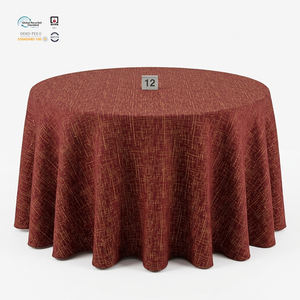 Mantel Redondo de Poliéster Jacquard de 120 Pulgadas, Resistente a las Manchas, Ecológico, Impermeable, Personalizable y Grueso, al por Mayor - Product Image 1