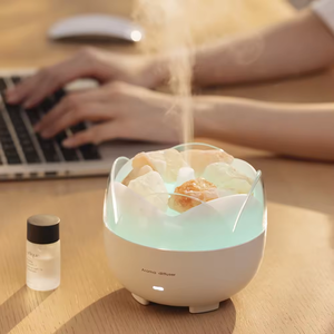 مصباح جديد للعلاج العطري بحجر الورد ملح الورد ، جهاز تنقية الهواء وإزالة الروائح الكريهة للفنادق ، جهاز الروائح العطرية والبخاخ والبكم - Product Image 5