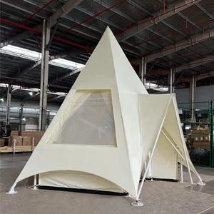 Custom Heavy-Duty Luxury Glamping <b>Yurt</b> 6M Steel Single PVC Aluminum Cotton Canvas Oxford <b>Tent</b> Hotel Family Camping Outdoor Party - Product Image 6