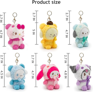 Kawaii sa nrio sang trọng Keychain 5in dễ thương Anime búp bê sang trọng Mặt dây chuyền Quà Tặng mềm kromi Melo <span class=keywords><strong>Kitty</strong></span> đồ chơi sang trọng của tôi - Product Image 2