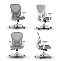 Chaise de bureau ergonomique moderne en maille avec hauteur et dossier réglables, pivotante, pour usage scolaire, personnalisable