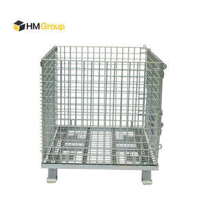 कारखाने की प्रत्यक्ष बिक्री फोल्डेबल भारी शुल्क हल्के स्टील क्यू235 वायर जाली धातु पिंजरे - Product Image 3