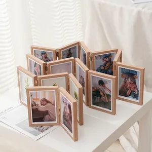 Wholesale XINYI Foldable MDF <strong>Photo</strong> <strong>Frames</strong> Double and <strong>Triple</strong> Pcs Wall Mountable Rectangle Shape for Pet Family Picture Display - Product Image 5