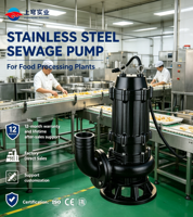 Bomba Sumergible para Aguas Residuales de Hierro Fundido WQ de Grado Industrial, 3HP 2.2KW, Alta Presión, para Drenaje en Fábricas y Hoteles, 380V