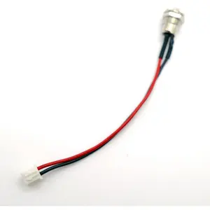 5.5x2.1 MM 5A DC Jack di Alimentazione Presa Filettato Femmina Connettore di Montaggio Adattatore con 3.94Ich 20AWG Cavo + DC barile Spina di Jack Maschio