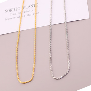 Simple Retro Metal <b>Braided</b> Chain 2mm Sweater Chain DIY Clavicle Necklace Unisex Zinc Alloy Jewelry <b>Accessory</b> - Product Image 3