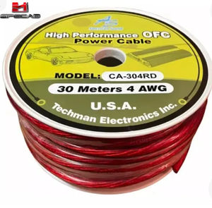 أسلاك وكابلات طاقة صوتية حمراء للسيارة كابلات كهربائية - Product Image 3