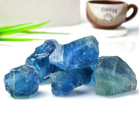 Pierre d'aromathérapie en cristal de fluorite bleu Offre Spéciale vente en gros de pierre brute en cristal de fluorite brute de haute qualité