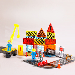 42 Piezas <span class=keywords><strong>de</strong></span> Bloques <span class=keywords><strong>de</strong></span> <span class=keywords><strong>Construcción</strong></span> Magnéticos para Niños, Juguetes <span class=keywords><strong>de</strong></span> Ingeniería <span class=keywords><strong>de</strong></span> Plástico Ecológicos, Set <span class=keywords><strong>de</strong></span> Aprendizaje, Kit <span class=keywords><strong>de</strong></span> Viaje para Niños - Product Image 2