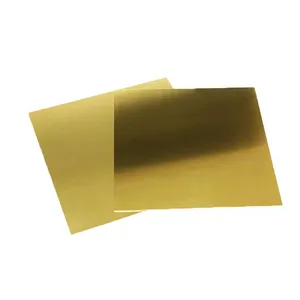 Wholesale Price H62 H63 Brass Sheets 1mm 0.7mm Brass Copper Plate Sheet Gold Color For Decoration