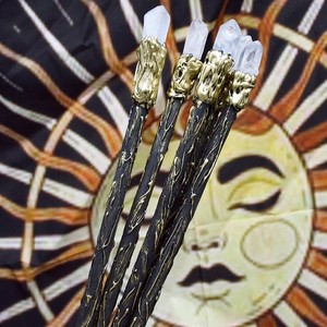 천연 투명 석영 기둥형 사각 크리스탈 셉터 자수정 요소 요정 지팡이 제단 의식 치유 포인트 완드 도매 - Product Image 1