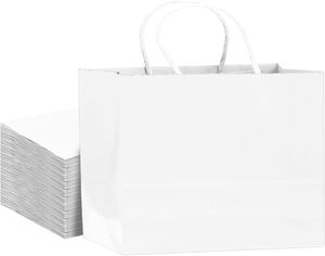 Bolsas de Papel Kraft Desechables, Reciclables y Ecológicas para Panadería, Personalizadas al por Mayor, con Asas Planas para Comida para Llevar - Product Image 2