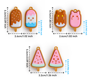 Juguete Promocional Impreso en 3D, Botón de Chocolate, Hielo, Dedo, Juguete Antiestrés, Llavero Colgante - Product Image 3
