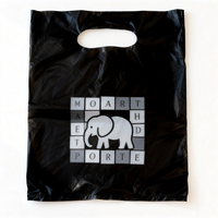 Sacs en plastique PE personnalisés pour vêtements, réutilisables, découpés à la forme, avec poignée longue, impression sérigraphique pour chaussures et vêtements