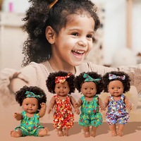 Vente en gros d'usine, poupées en silicone intégral de 12 pouces, poupée noire afro-américaine très vendue pour les jouets des filles, bébés