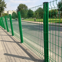Panneau de clôture 3D en treillis soudé, clôture de sécurité incurvée galvanisée pour autoroute et jardin