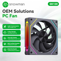 Ventilador de PC GK120 de 6 Pines, 120 mm, RGB Blanco, con Rodamiento Fluido, Silencioso (20dBA), 1200 RPM, 12V CC, para Refrigeración de Procesador en Computadoras para Juegos