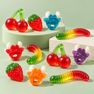 Bonbons gélifiés aux formes de cerise, fraise, ver et vache, en gros, avec emballage personnalisé pour <span class=keywords><strong>les</strong></span> magasins de détail - Product Image 4