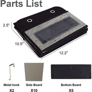 Over the Door 5 Large Pockets Foldable Hanging Closet Storage Organizer <b>Shelf</b> With <b>Hook</b> - Product Image 5