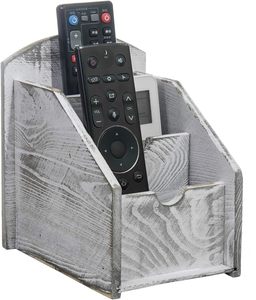 VERGOODR Organizador <span class=keywords><strong>de</strong></span> Escritorio Portátil <span class=keywords><strong>de</strong></span> Madera Rústica con 3 Ranuras para Controles Remotos, Organizador <span class=keywords><strong>de</strong></span> Suministros <span class=keywords><strong>de</strong></span> Oficina, <span class=keywords><strong>Caja</strong></span> <span class=keywords><strong>de</strong></span> Almacenamiento para Bolígrafos - Product Image 6