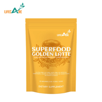 Mélange instantané de curcuma et cannelle OEM Premium Superfood Chai Latte en poudre, mélange de latte doré en sachet pour le soutien immunitaire