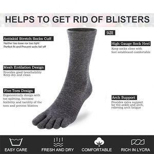 Custom 5 Five Toe Merino <b>Wool</b> Sports <b>Socks</b> Running Cycling <b>Socks</b> for Men Women - Product Image 2