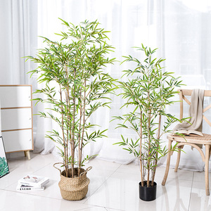 Arbre en bambou artificiel Dream Castle, 100 cm-200 cm, plante en pot décorative d'intérieur et d'extérieur, verdure à grain fin - Product Image 3