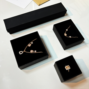 Caja de Joyería Magnética de Cartón, Embalaje Simple Rectangular con Tapa Magnética, Caja para Collar con Logotipo, Diseño Liso, Día de San Valentín - Product Image 6