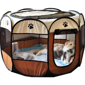 Convenient Turn-over Resistance dog Outdoor Collapsible Tent Cat Birth Fence Pet dog Indoor Playpen fence Cat <strong>Cage</strong> - Product Image 1