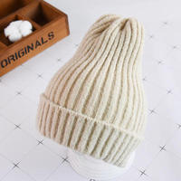 Invierno recién nacido prendas de punto niño niña cálido color sólido sombrero infantil accesorios de punto moda 100% algodón bebé sombrero de punto