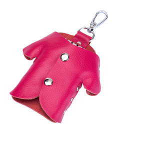 Llaveros personalizados de cuero PU, llaveros creativos con diseño de ropa de dibujos animados, colgantes para llaveros de gran capacidad y regalos. - Product Image 2