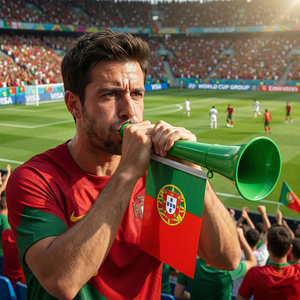 Corneta de Plástico Elegate con Serigrafía de la Copa de Fútbol, Bandera de Equipo, Generador de Ruido Portátil para Adultos, Eventos Deportivos - Product Image 1
