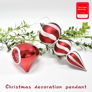 Chất Lượng Cao Màu Đỏ Trắng Bầu Hành Tây Bóng Mây Treo Mặt Dây Chuyền Cây Giáng Sinh Trang Trí Cho Trung Tâm Mua Sắm Bên Khách Sạn - Product Image 6